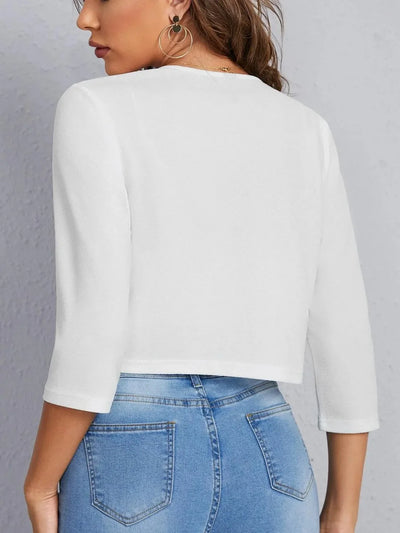 Open Front 3/4 Sleeve Blazer