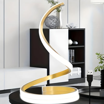 GlowTwist Lampe – Dekorative USB-betriebene S-förmige LED-Tischlampe