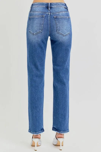 RISEN Mid Rise Ankle Tapered Jeans