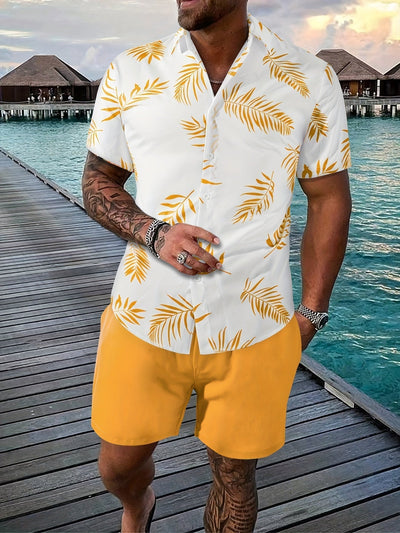 Herren Sommer-Set mit Blattmuster - Ilhan