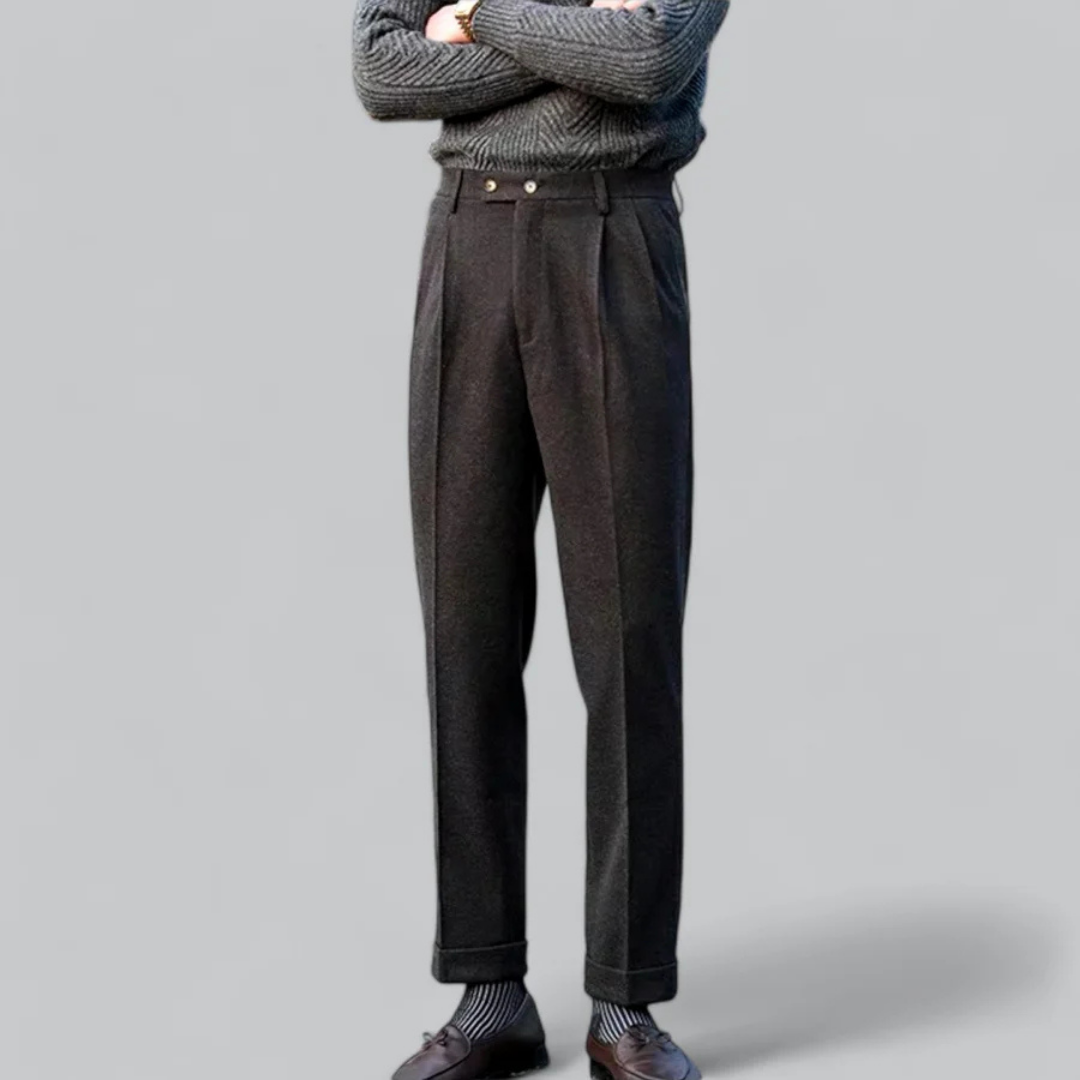 Herren Hohe Taille Hosen | Schlanke Passform