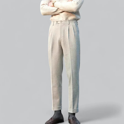 Herren Hohe Taille Hosen | Schlanke Passform