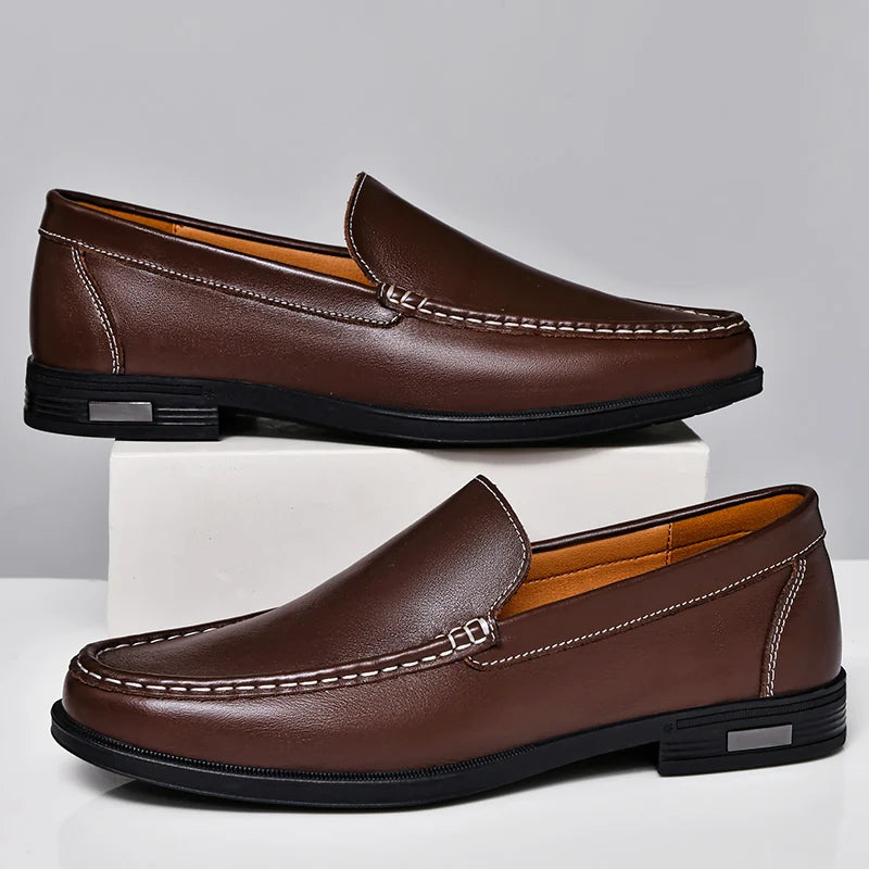 Elegante echte leder-loafers für Damen