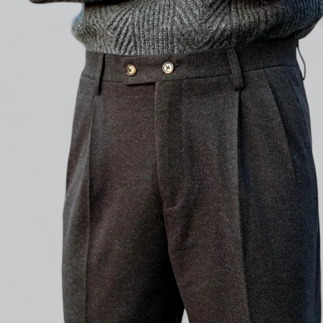 Herren Hohe Taille Hosen | Schlanke Passform