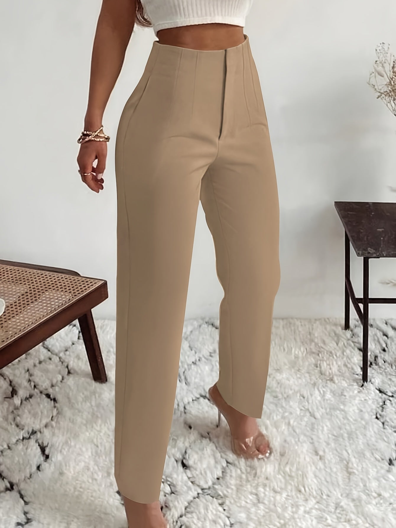 Elegante Hose mit hoher Taille und eleganter schlanker Passform für Damen