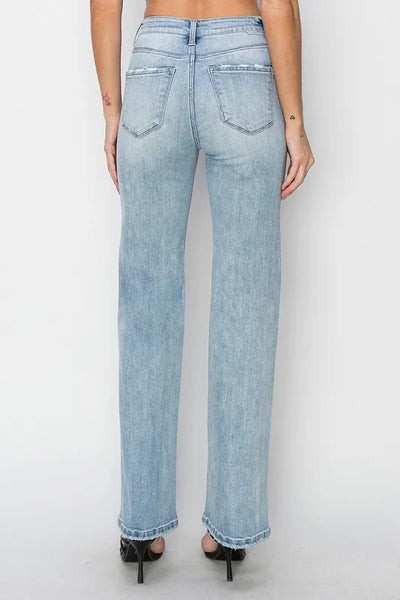 RISEN High Rise Straight Jeans