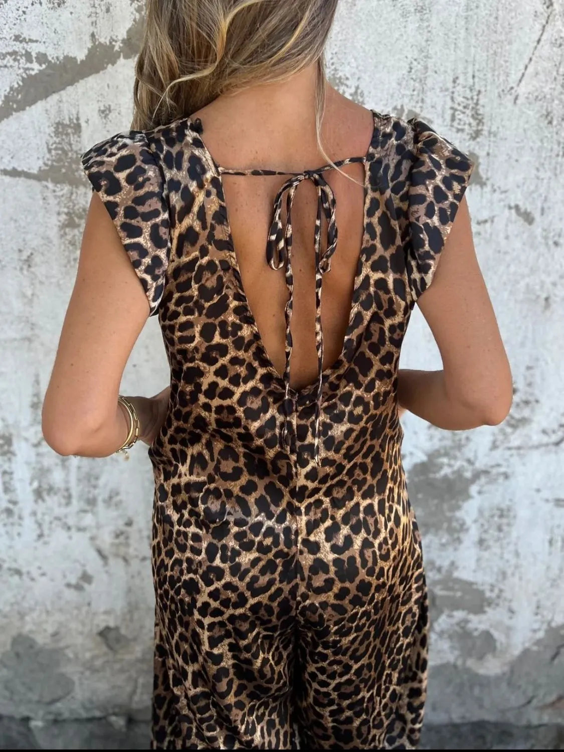 Full Size V-Neck Cap Sleeve Wide Leg Jumpsuit Plus Size