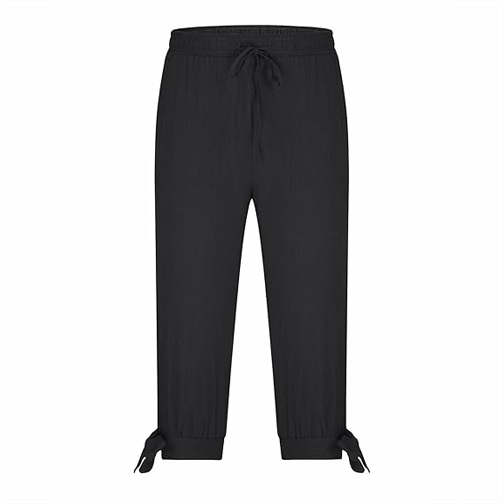 Retro Style Three Quarter Design Pirate Pants