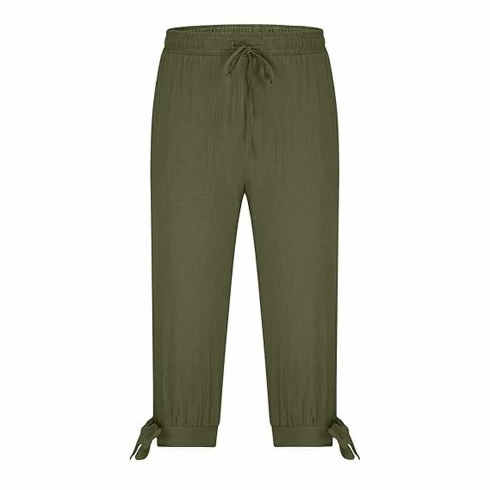 Retro Style Three Quarter Design Pirate Pants