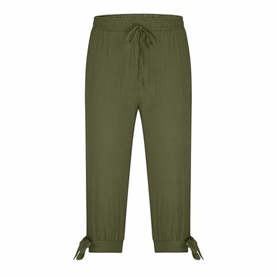 Retro Style Three Quarter Design Pirate Pants