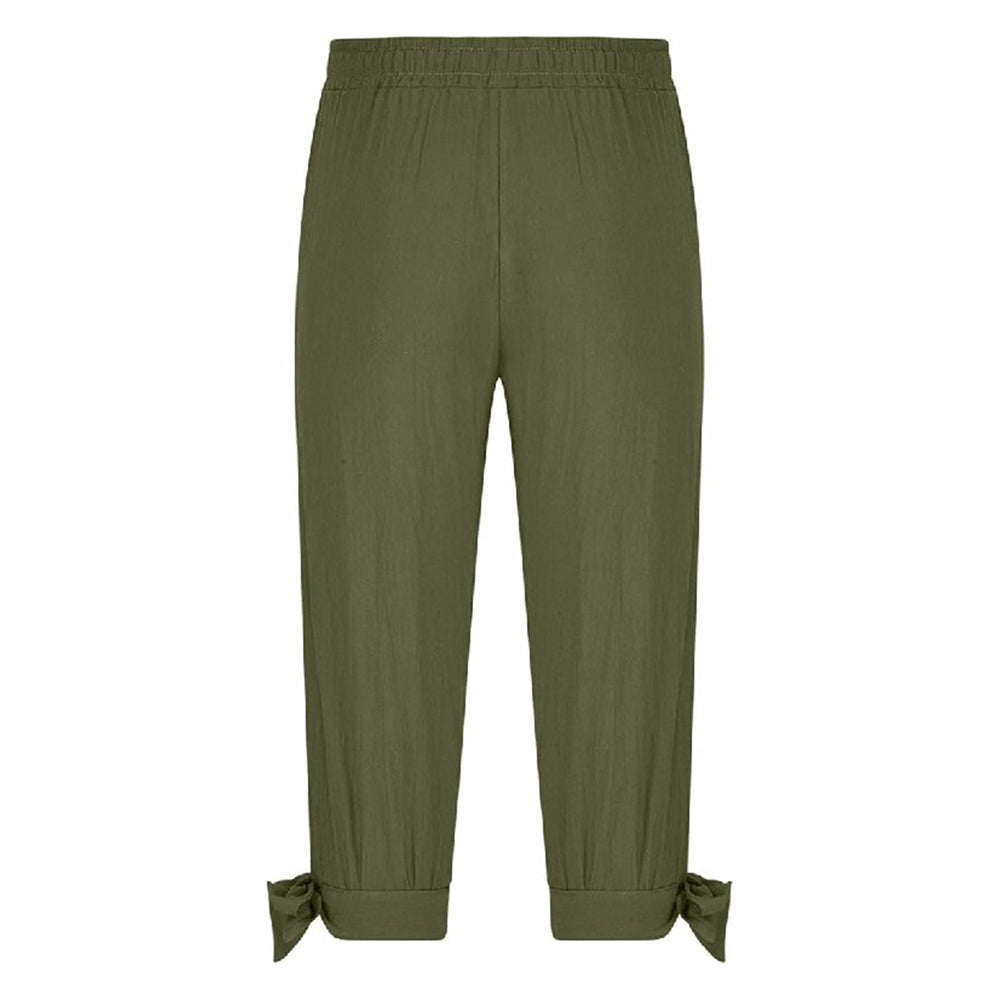 Retro Style Three Quarter Design Pirate Pants