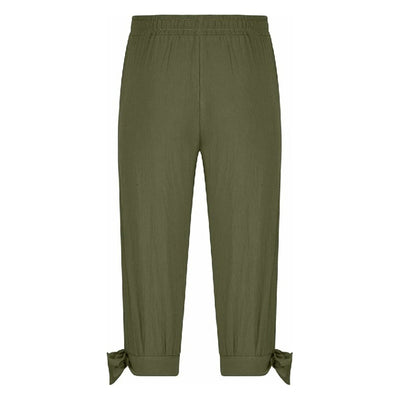 Retro Style Three Quarter Design Pirate Pants