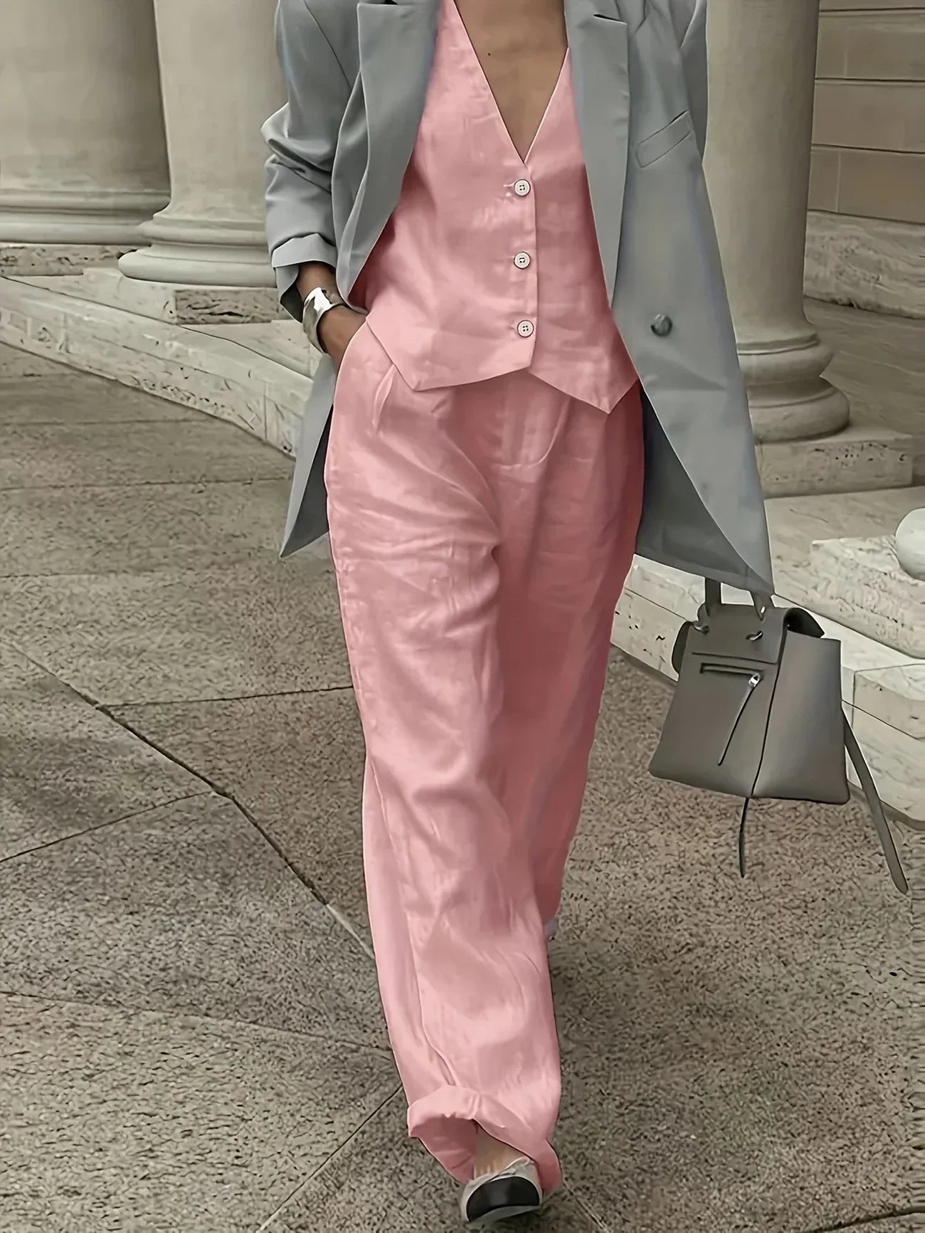 Jorja – Elegantes ärmelloses Zweiteiler Outfit-Set