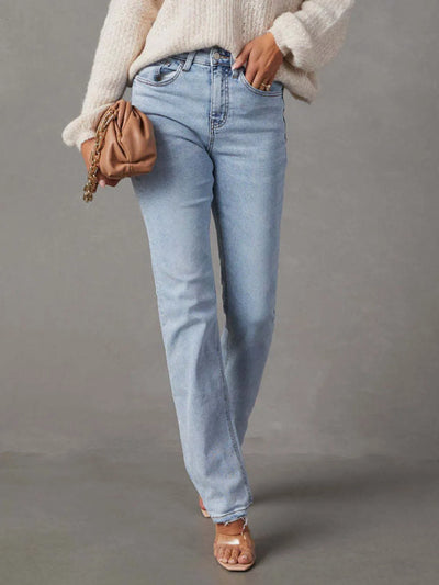 High Rise Jeans with Pockets
