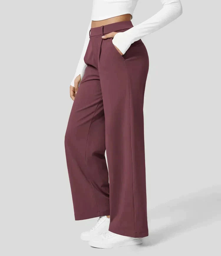 Palazzo Hose für Damen - Elegant Hohe Taillen Marlenehose
