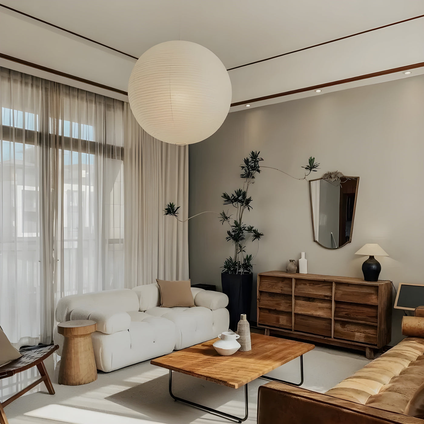 Hängelampe aus Reispapier – Dekorativ Japanischer Stil für Wohnzimmer