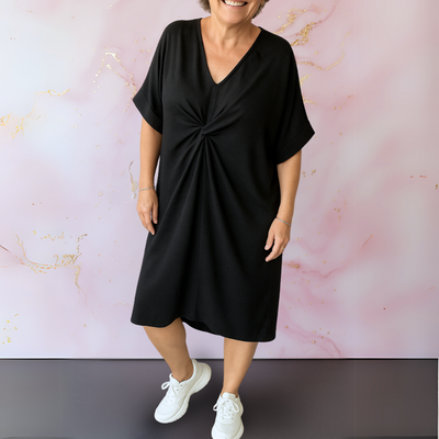 Ellen™ | Schlichtes Kleid mit V-Ausschnitt