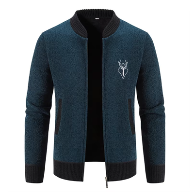 Drio | Stilvolle Herrenstrickjacke mit Reißverschluss und Strickdesign