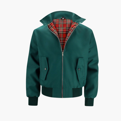 Herren Harrington Bomberjacke mit Tartan Futter