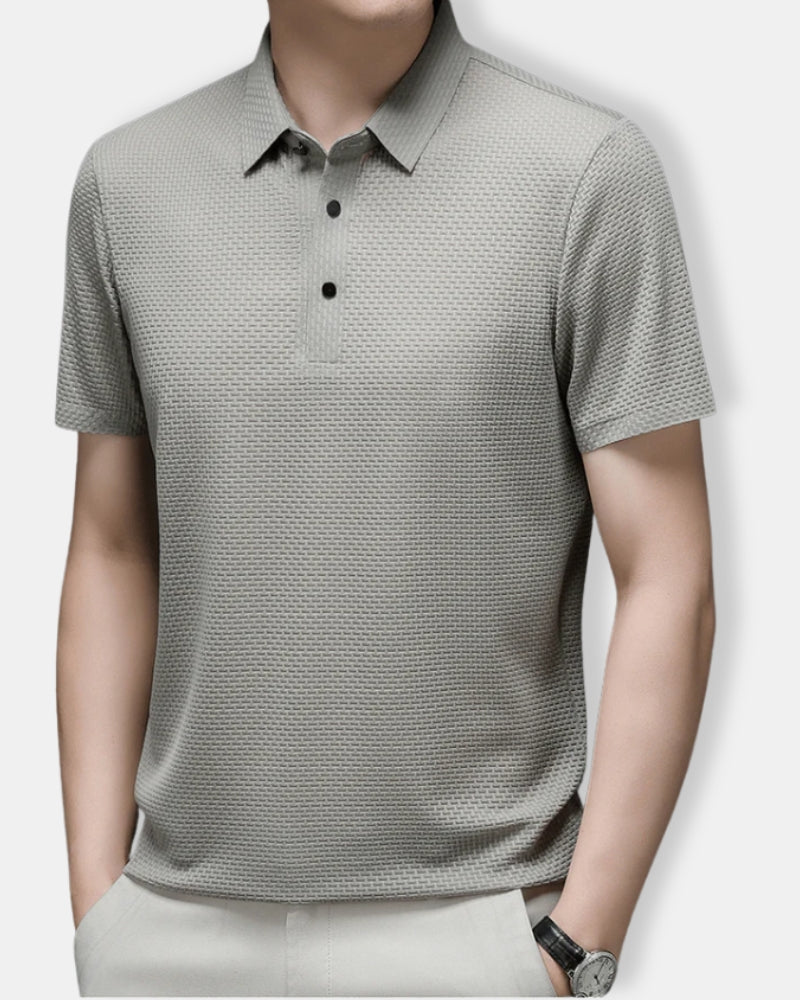 Herren Atmungsaktives Texturiertes Polo Hemd | Kurzarm