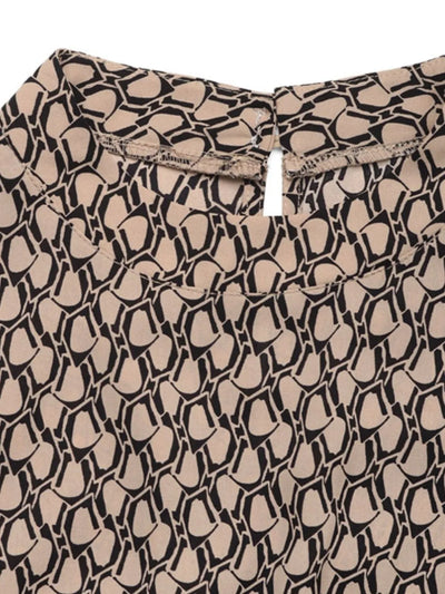 Printed Mock Neck Sleeveless Jumpsuit