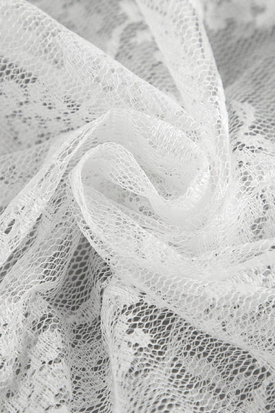 Lace Elastic Waist Maxi Skirt