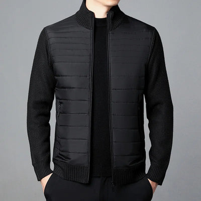 Übergangsjacke für Herren | Stilvolle Strickjacke mit hohem Kragen