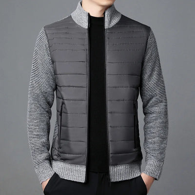 Übergangsjacke für Herren | Stilvolle Strickjacke mit hohem Kragen