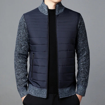 Übergangsjacke für Herren | Stilvolle Strickjacke mit hohem Kragen