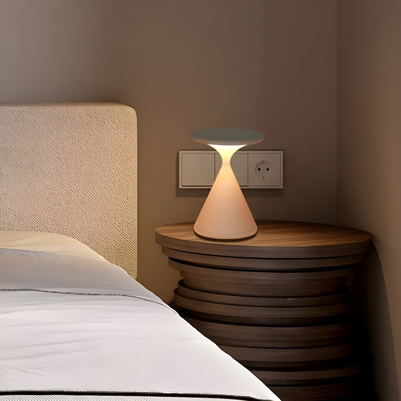 CalmGlow Lamp - Runde Touch-Dimm-Tischlampe