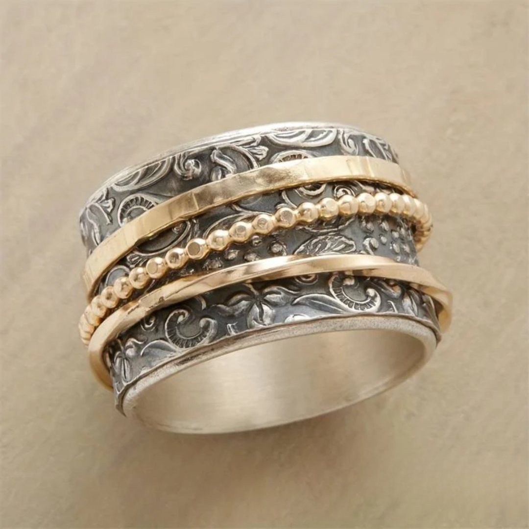 Jule - Ornament-Ring in Gold & Silber