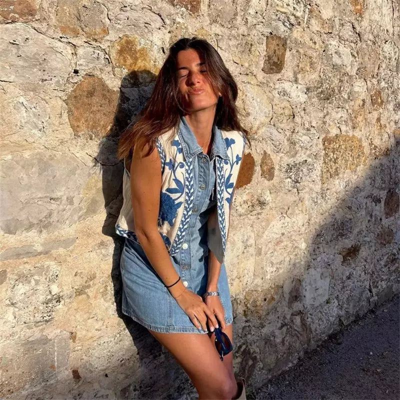 Heidi-Mode | Stilvolle Blümchen Chice Weste