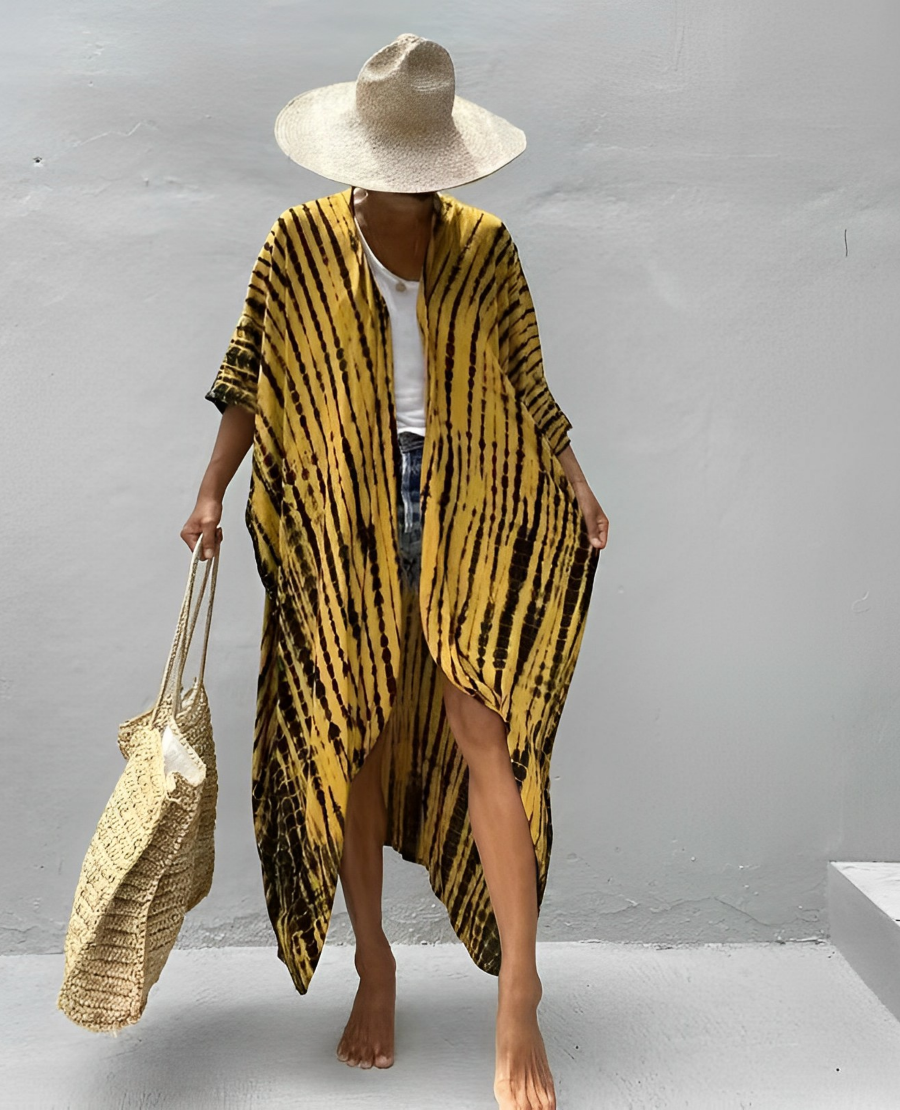 Leona Bohemian Kimono | Sommerlich-stilvoller Strandkimono mit Muster