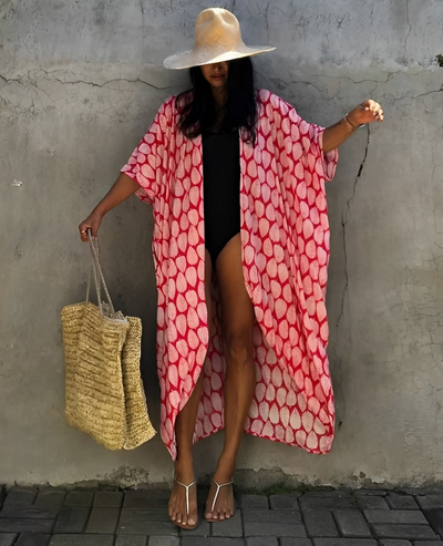 Leona Bohemian Kimono | Sommerlich-stilvoller Strandkimono mit Muster