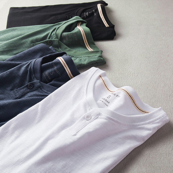 Hiro Langarmhemd aus reiner, atmungsaktiver Baumwolle