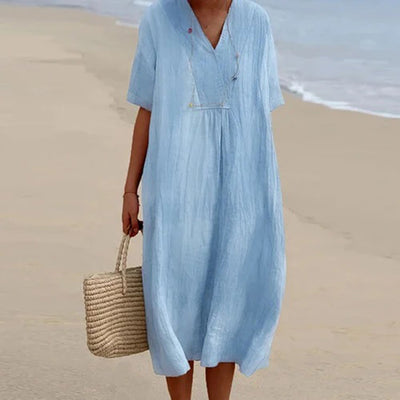 Midi-Kleid für Damen in lockerer Passform - Soralyne