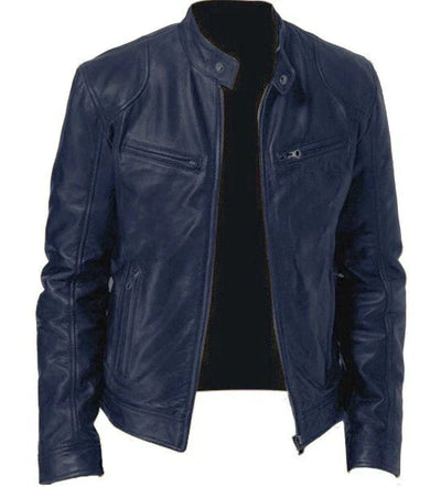 WindGuard® | Elegante Herrenlederjacke mit Wind- und Wetterschutz