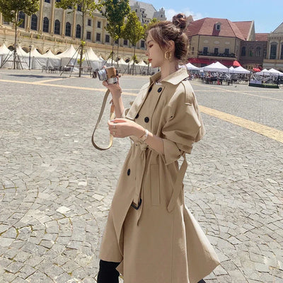 Heidi-Mode | Trendy doppelreihiger Trenchcoat