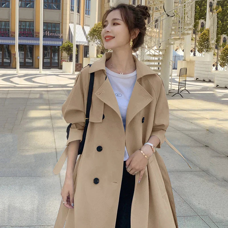 Heidi-Mode | Trendy doppelreihiger Trenchcoat