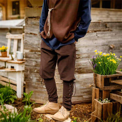 Renaissance Style Strap Design Pants