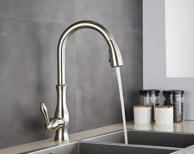 Küchenarmatur mit ausziehbarem Brausekopf – 360° drehbar | Ideal für Spüle und Abwasch