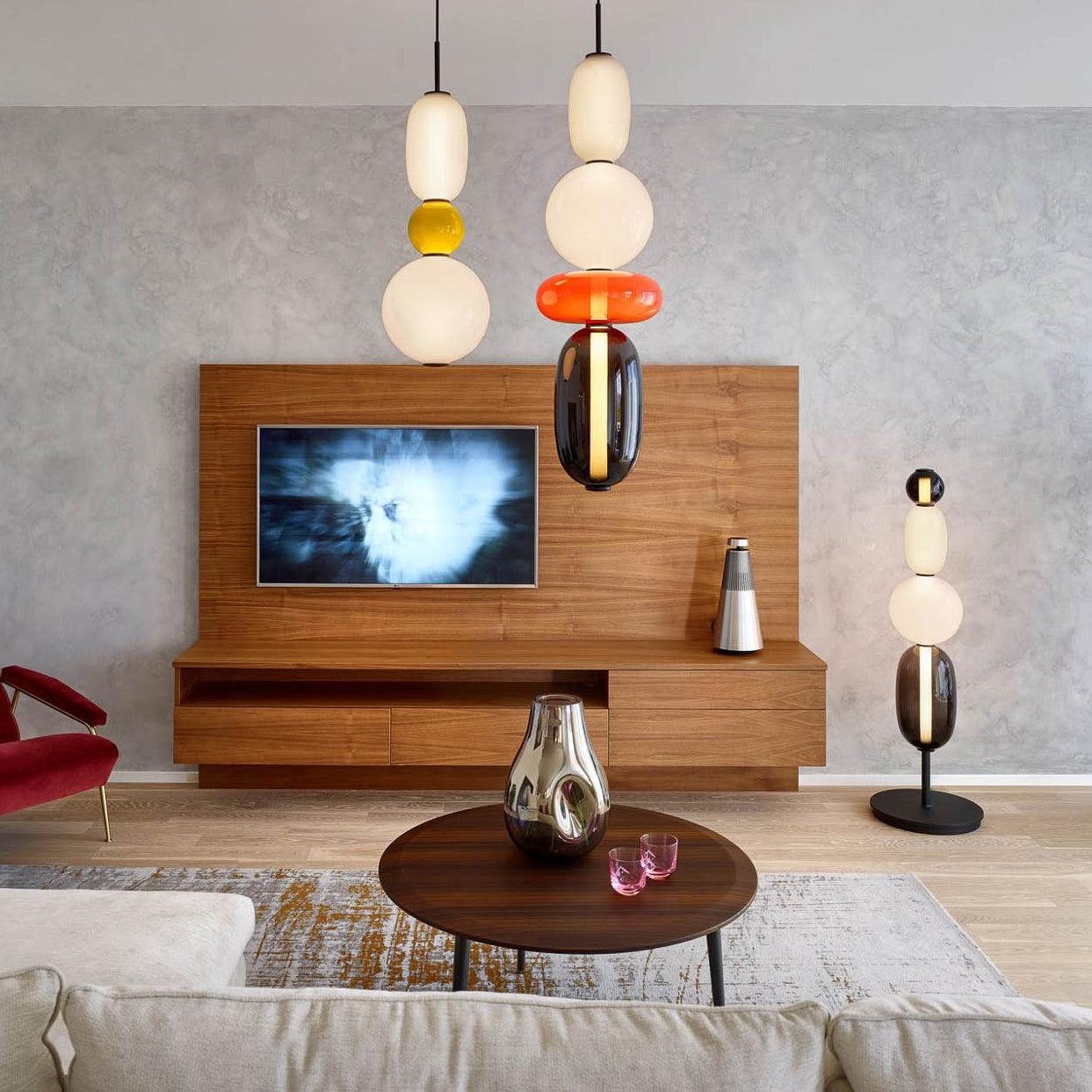 LumiSphere Light - Modern Colored Glass LED Pendant Light