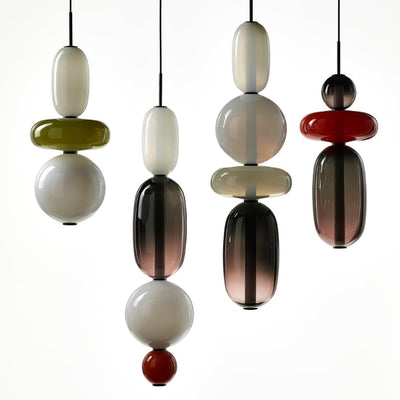 LumiSphere Light - Modern Colored Glass LED Pendant Light
