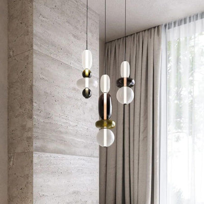 LumiSphere Light - Modern Colored Glass LED Pendant Light