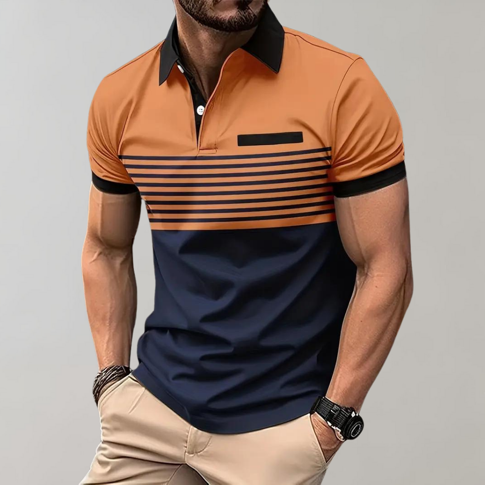 Poloshirt für Herren - Lässiges Gestreiftes Polo für Sommer