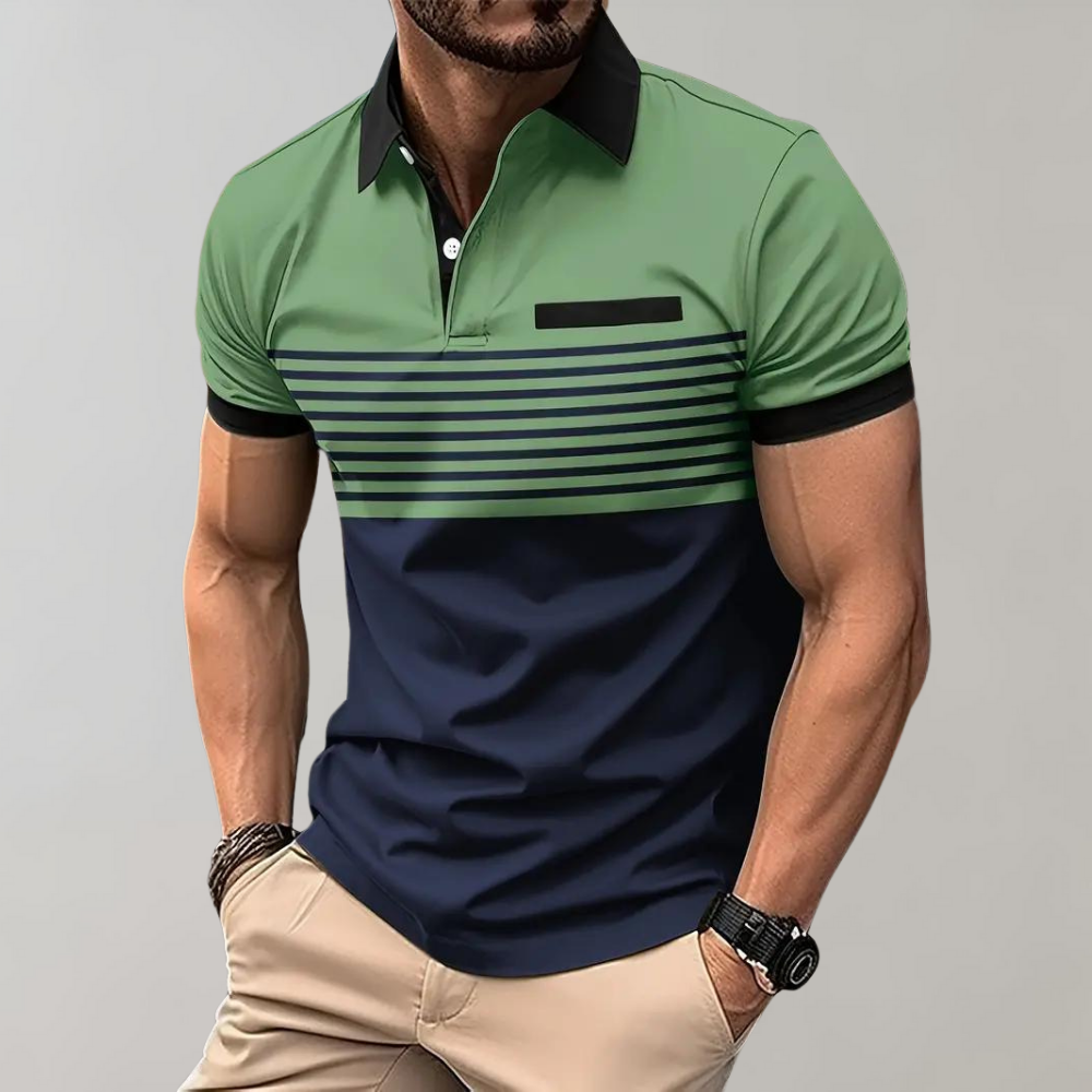 Poloshirt für Herren - Lässiges Gestreiftes Polo für Sommer
