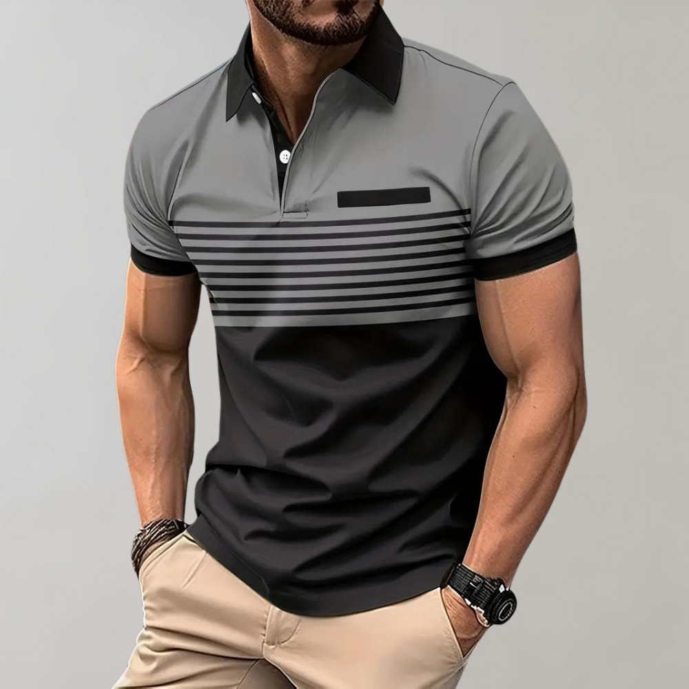 Poloshirt für Herren - Lässiges Gestreiftes Polo für Sommer