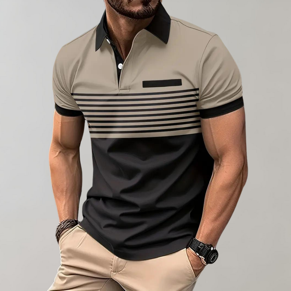 Poloshirt für Herren - Lässiges Gestreiftes Polo für Sommer