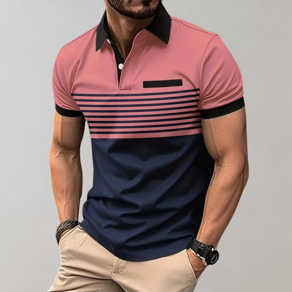 Poloshirt für Herren - Lässiges Gestreiftes Polo für Sommer