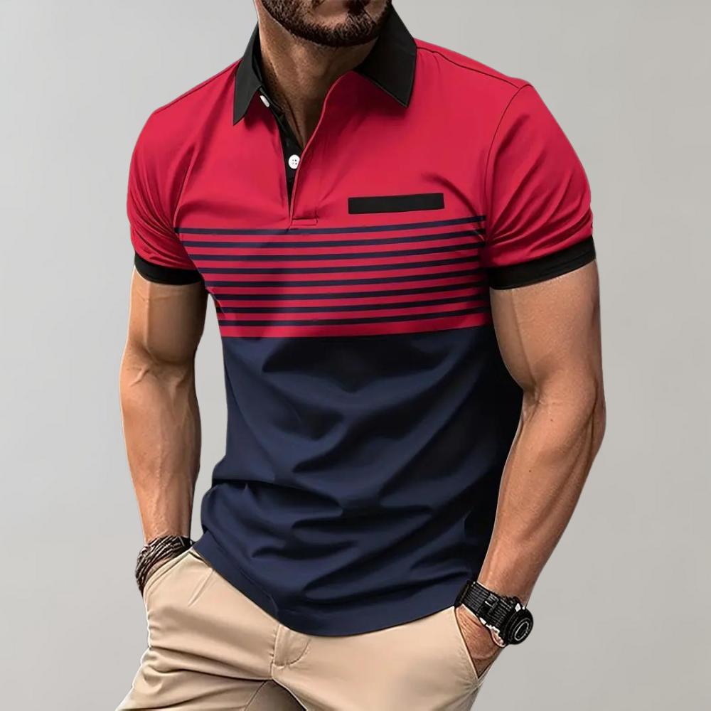 Poloshirt für Herren - Lässiges Gestreiftes Polo für Sommer